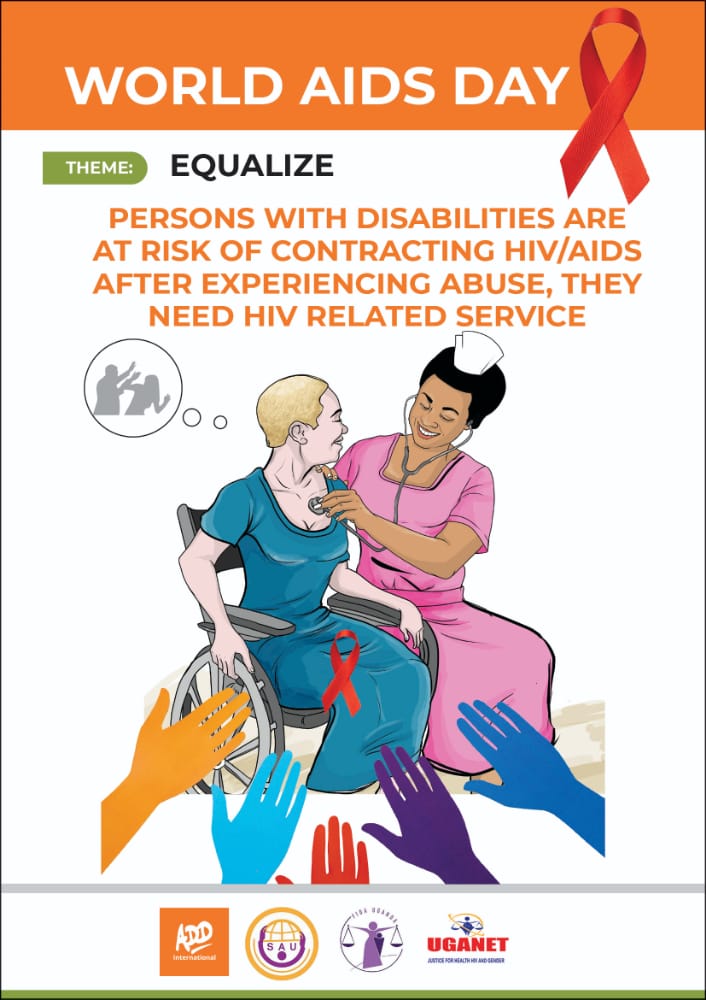 #WorldAIDSDAY It's everyone's responsibility to create a world where Persons with disabilities living with #HIV can access quality and affordable #HIV services with out discrimination #16DaysofActivism2022 #DisabilityInclusion #LeaveNoOneBehind @Mglsd_UG @adduk @TKyokuhaire