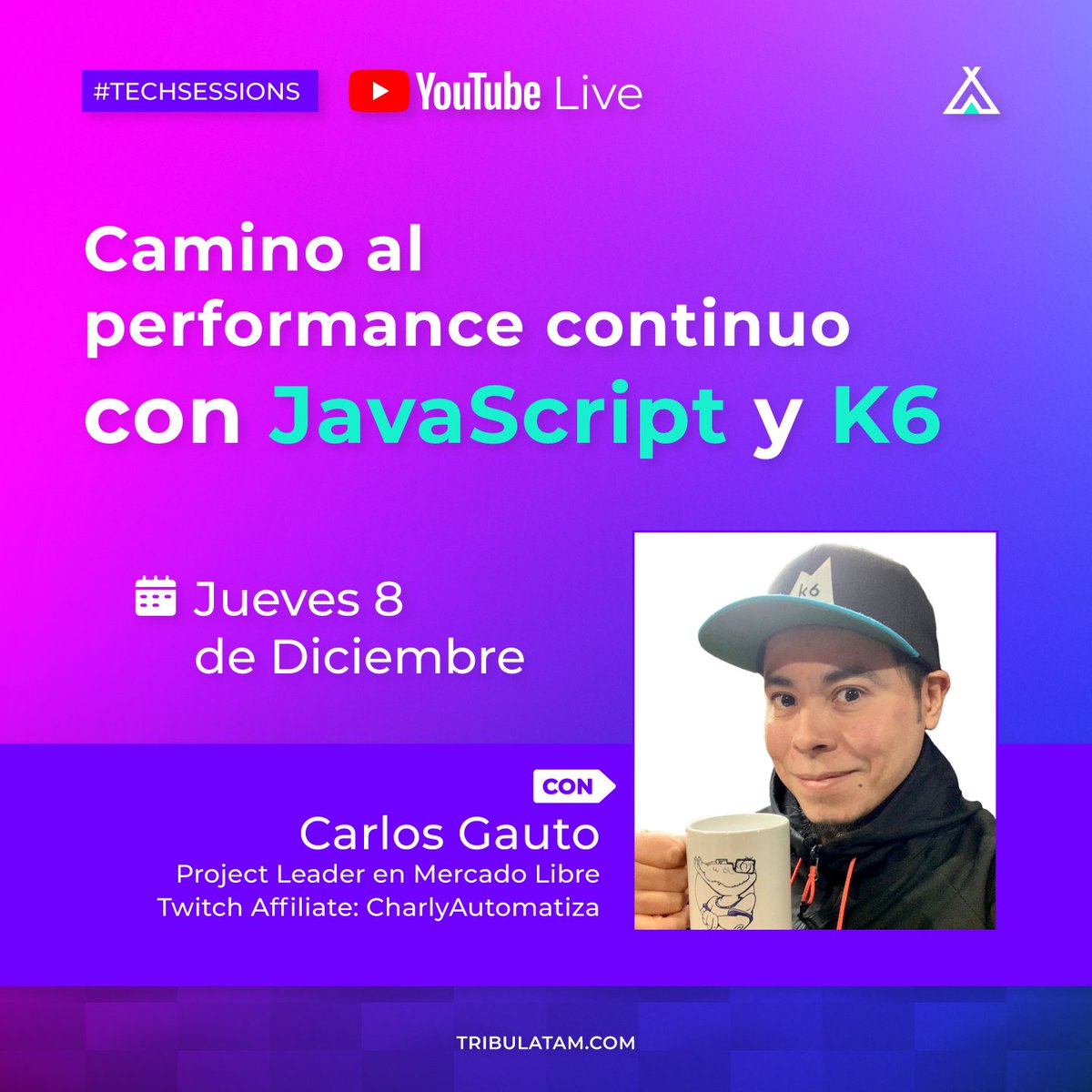 tributechlatam's tweet photo. Carlos Gauto es un profesional de IT con más de 16 años de experiencia y es Project Leader en Mercado Libre.👨‍💻

En esta #TechSession Carlos nos estará hablando sobre como emprender un camino al Performance Continuo con JavaScript y K6. 🚀

Regístrate aquí: https://t.co/GwHCn2ZlAr https://t.co/eqzjlpG8Jp