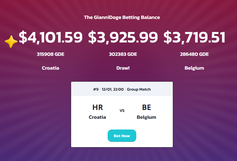 giannidoge's tweet photo. 🚫 Croatia 🇭🇷vs 🇧🇪 Belgium match is coming!😱

💰 The amount of money prophesied in a match up to $10.000 USD😱, this is your chance to make the most 💵 money and fastest.

Do not hesitate to prophesy right away 🎉
👉🏻 https://t.co/dJO6eeFHVS

#GDE #BSC #Qatar2022 #WorldCup2022 https://t.co/faClS7Et23
