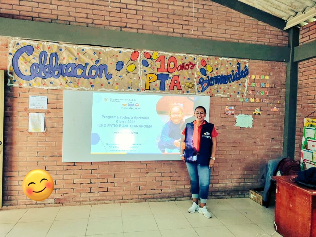ALBAENIT's tweet photo. Celebracion 10 años PTA 2.0 y 40 años de movimiento pedagógico... IERD PATIO BONITO ANAPOIMA 2022. https://t.co/P9LwTZToMV