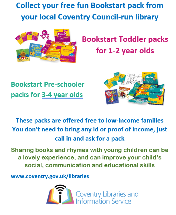 CWPT_CovKidsSLT's tweet image. Coventry council libraries have a book start scheme for children 0 - 5, books are so important for Speech and Language Development. Parents can go and collect a book pack and look at the books with your little ones.
#bookstart #speechandlanguagedevelopment #languagedevelopment