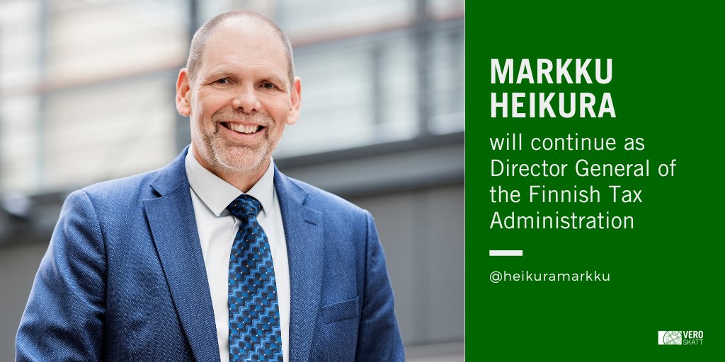 Today the Government re-appointed <a href="/HeikuraMarkku/">Markku Heikura</a> as Director General for the next five years. Congratulations Markku!
