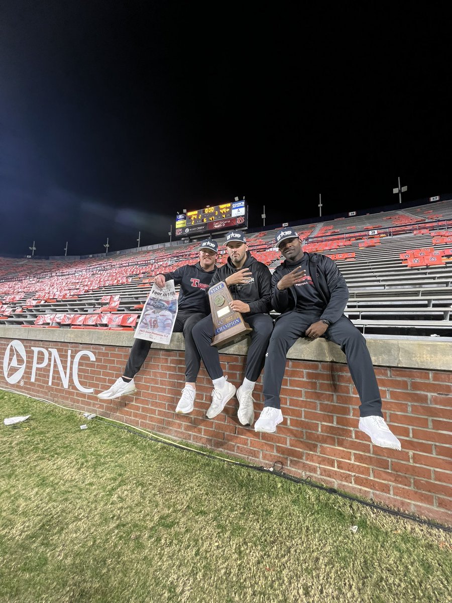 State was TAKEN tonight by a GRITTY team. This group wasn’t going to be denied. Thompson on top. Love all my boys. 7a State Champs baby!