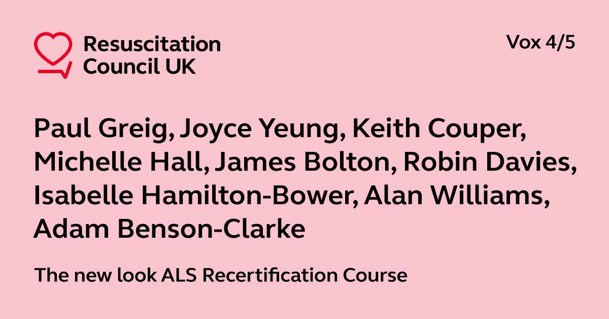 RCUK is committed to our Instructors and next year we will be running virtual CPD sessions to help prepare you for teaching on the revised ALS Recertification Course. #RCUKAC22