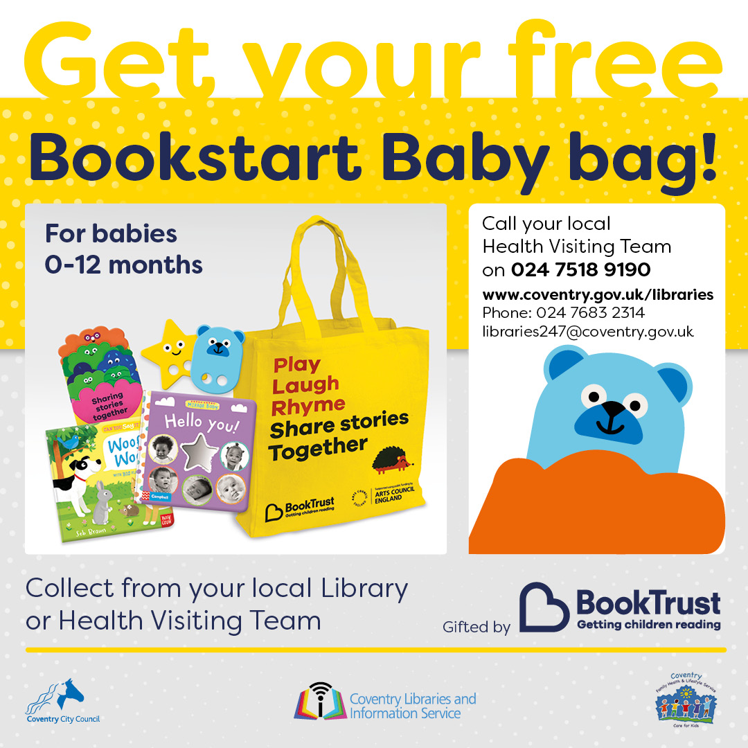 CWPT_CovKidsSLT's tweet image. Coventry council libraries have a book start scheme for children 0 - 5, books are so important for Speech and Language Development. Parents can go and collect a book pack and look at the books with your little ones.
#bookstart #speechandlanguagedevelopment #languagedevelopment