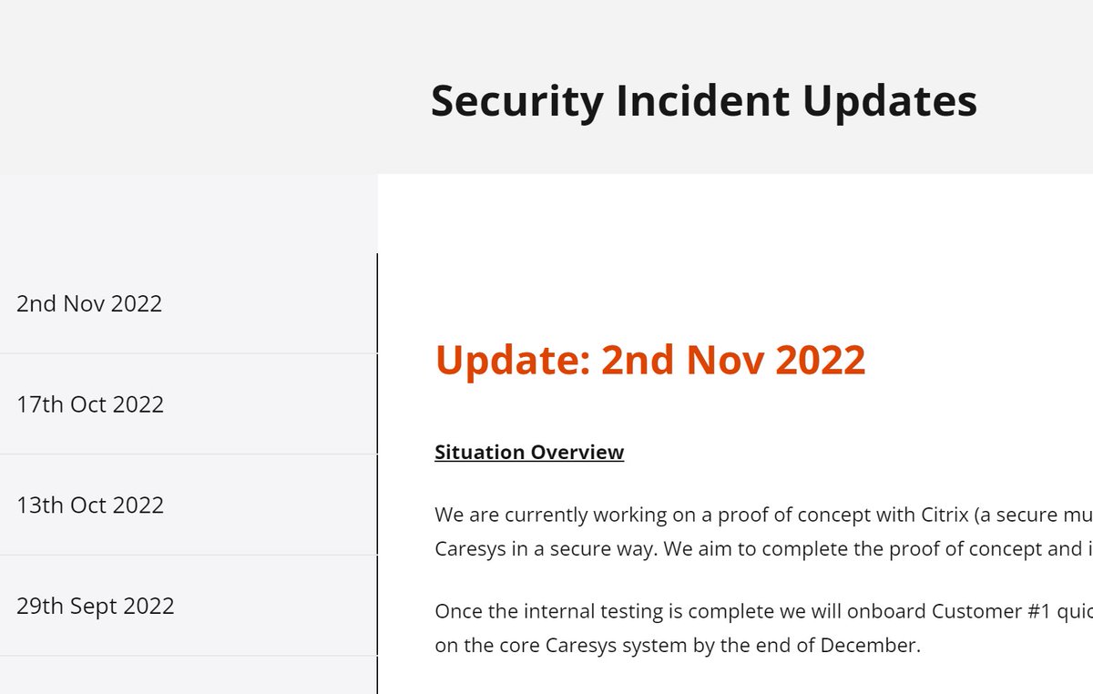 robdykedotcom's tweet photo. We actually know *more* about the #medibank #cyberattack and the scale of the #databreech than we do about the #Advanced incident

@advanced last posted an updated on the 2nd November https://t.co/hL6nTN5Ndz