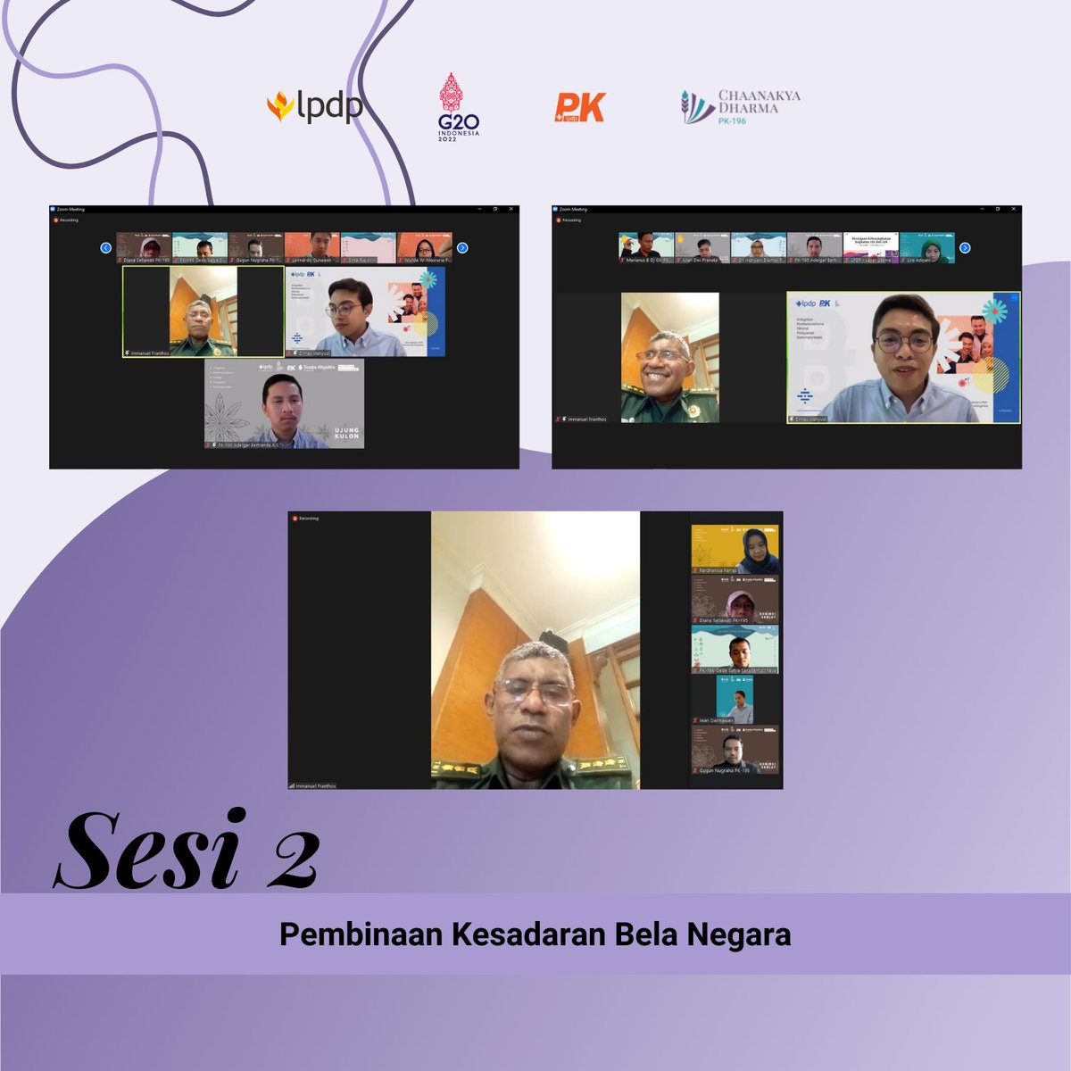Hari ke-8 PK dimulai dengan Kunjungan Institusi PT SEI &amp; Live Talkshow oleh Bapak Made. Lalu lanjut ke "Pembinaan Kesadaran Bela Negara" oleh Bapak Immanuel Franthos. Dua-dua nya sangat insightful!😄
@lpdp_ri
#DiriUntukNegeri
#AkuPastiMengabdi