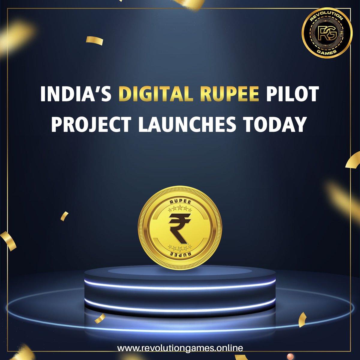 revolutioncoins's tweet photo. The Reserve Bank of India (RBI) has said that the retail digital rupee (e-R) pilot will launch on December 1 with four banks - State Bank of India, ICICI Bank, IDFC First Bank and Yes Bank. The project will be run in Mumbai, New Delhi, Bengaluru, and Bhubaneswar. https://t.co/lrMDNHyAew