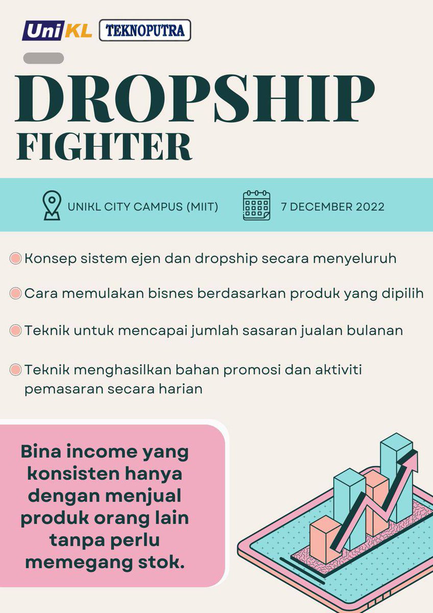 amyyyy01_'s tweet photo. *“RM 1743.00 Total Sales Dalam Masa 5 jam”*

Ya, itulah jumlah jualan yang dibuat oleh satu group pelajar UniKL. Mereka berjaya capai amaun tersebut dalam masa 5 jam sahaja.

Siapa kata student sekarang
Malas,
Manja,
Tak reti berdikari,
Tak reti cari side income. https://t.co/jgw9fsWG18