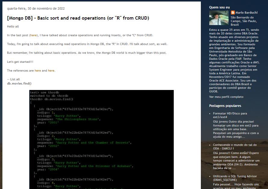 Hello all
I have published another post about Mongo DB on DBTIPS.

Today, I'm going to talk about executing read operations in Mongo DB, the "R" in CRUD.

If you want to see it, feel free to visit.

l1nq.com/kteqb

#mongodb #database #clouddatabase #nosql #nosqldatabases