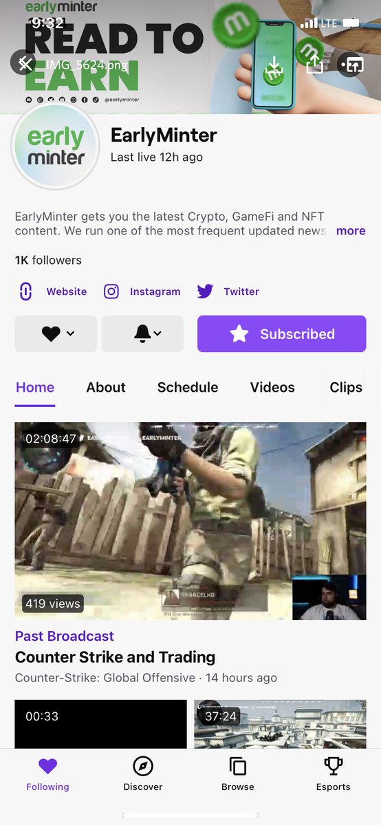 MisterMute911's tweet photo. heard of the @EarlyMinter twitch server,the livestreams are the the best.I love them because the hosts are very engaging with the us,he is able to read and respond to the live chat its more like a family chat.while at it we also earn minties. https://t.co/wF6QZaT1rJ ,JOIN NOW https://t.co/mJNvs7f95J