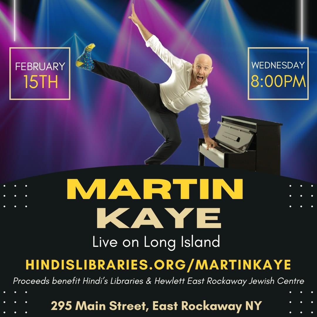 𝗧𝗶𝗰𝗸𝗲𝘁𝘀 𝗮𝗿𝗲 𝗼𝗳𝗳𝗶𝗰𝗶𝗮𝗹𝗹𝘆 𝗢𝗡 𝗦𝗔𝗟𝗘!

Join us at our Martin Kaye Benefit Concert on 2/15!

Ticket sales benefit Hindi's Libraries and a portion of the event's proceeds will be donated to HERJC.

Reserve your seats at: hindislibraries.org/martinkaye