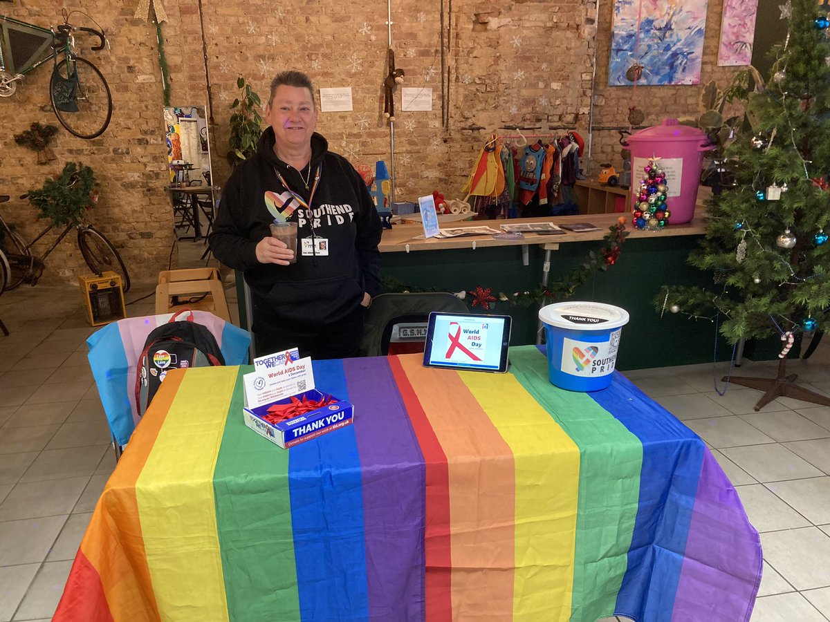 Today is #worldaidsday

To commemorate, @Southend_Pride have a table at @IronWorksSOS where you can chat to the team and purchase a ribbon for the cause 🏳️‍🌈

@SouthendCityC @southendbid