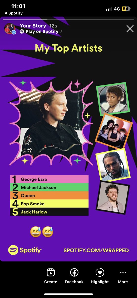 98_midge's tweet photo. Top Artist @george_ezra 😅🙌🏻 https://t.co/uySf7Rc5YJ