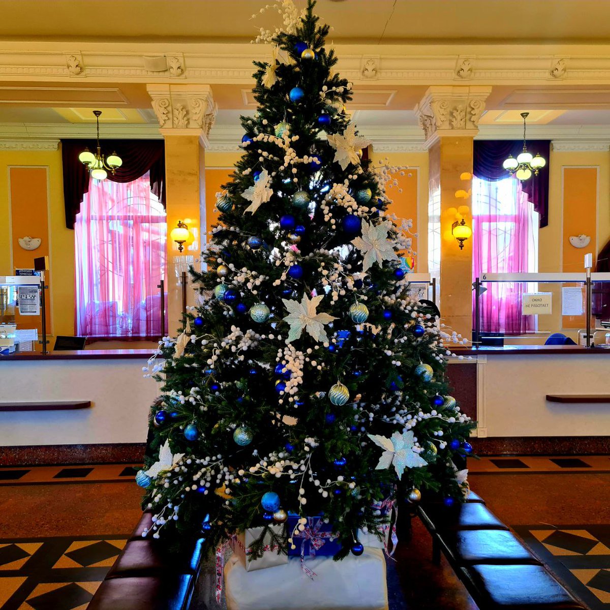 PostDonbass's tweet photo. 🎄В зале Донецкого почтамта установили новогоднюю елку!

 #праздник_приближается https://t.co/VsuIV74skh