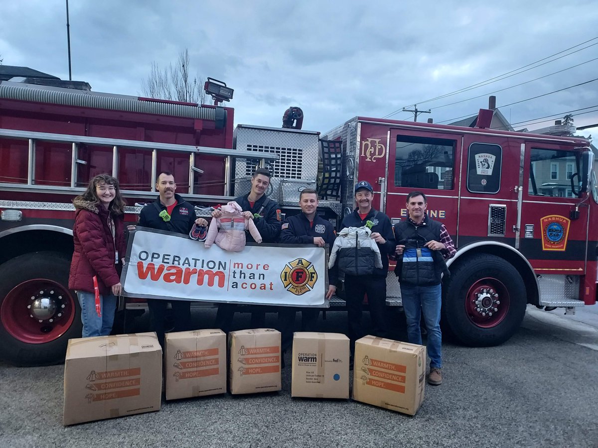 Nashua Fire Rescue (@nashuafire) on Twitter photo Nashua firefighters donated coats and sneakers to the Arlington Street Community Center through Operation Warm! These coats and sneaker will be provided to those in need through the community center. Great job by the members of <a href="/Local_789/">Nashua Fire Fighters IAFF 789</a> Nashua firefighters donated coats and sneakers to the Arlington Street Community Center through Operation Warm! These coats and sneaker will be provided to those in need through the community center. Great job by the members of <a href="/Local_789/">Nashua Fire Fighters IAFF 789</a>
