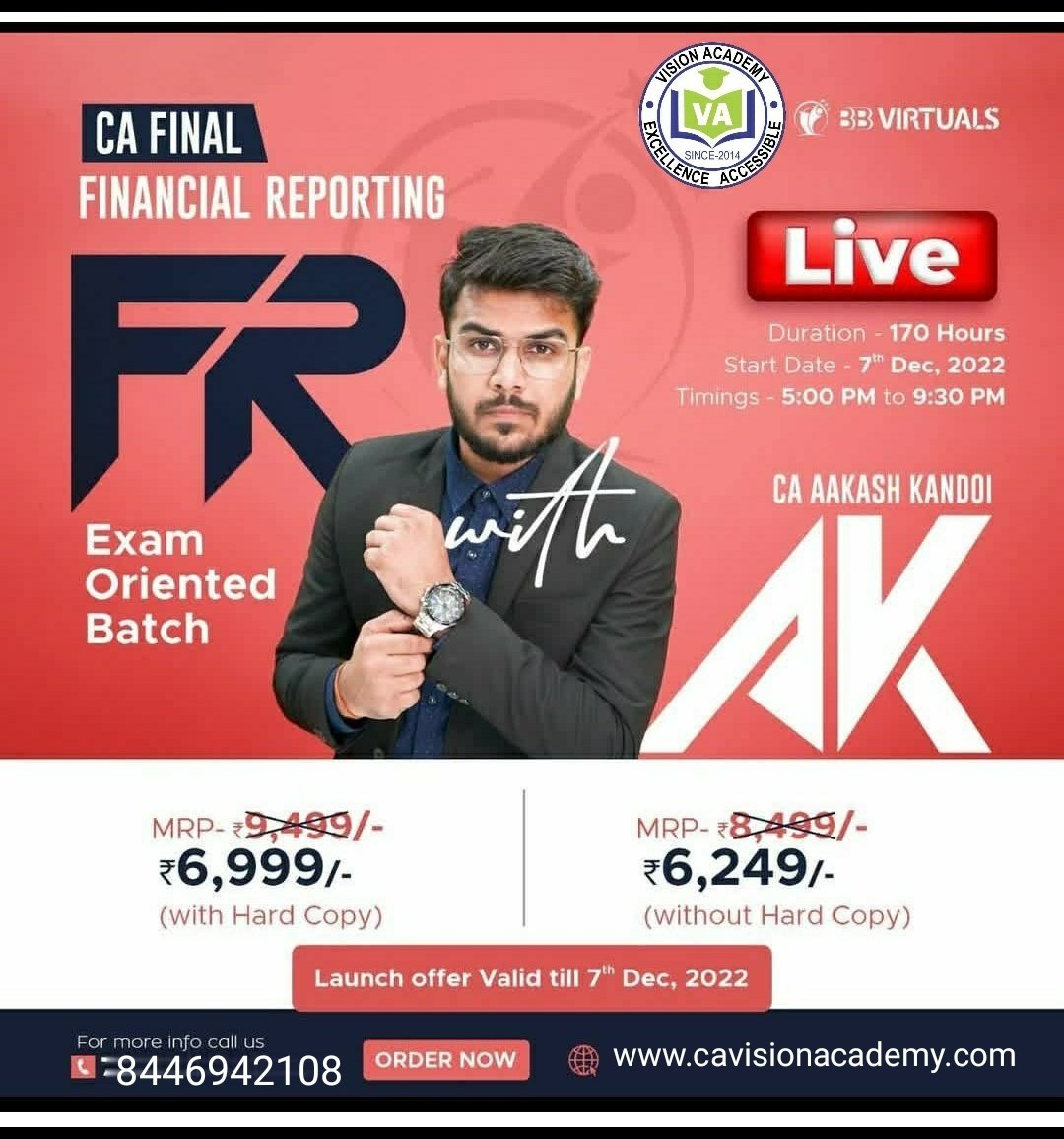 cavisionacademy's tweet photo. #CAFinal #FinancialReporting (#FR) #ExamOriented Latest Batch By #CAAakashKandoi
Buy Now - https://t.co/EBFM83zAxd
Free & Fast Delivery | Best Price Guaranteed
Call/WhatsApp on 8446 942 108 for inquiries. https://t.co/myKJKdrrA9