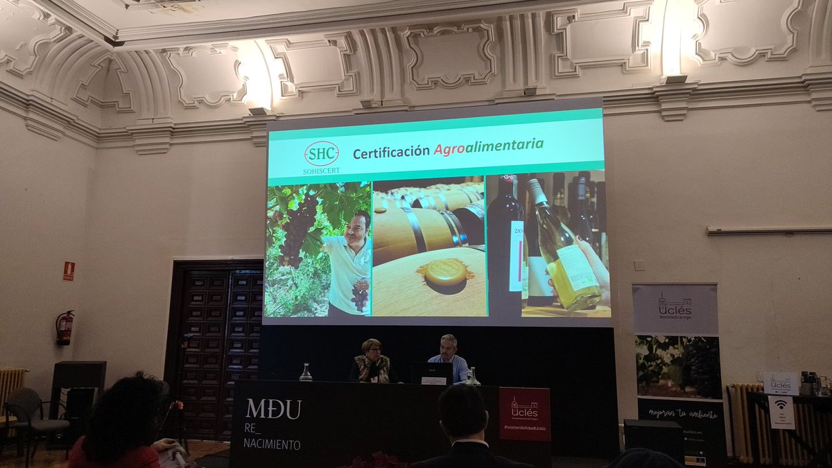 VinosdeUcles's tweet photo. Jornada #SostenibilidadUclés 🍇🌍
¡Damos paso a Ángel Arriaga García, Ing.Técnico Agrícola y Dir. Comercial de #SOHISCERT!
🏅 Nos dará unas pinceladas sobre #certificaciones y la importancia de obtenerlas en la industria alimentaria.
¡No os lo perdáis! https://t.co/PqrJ99qCYu