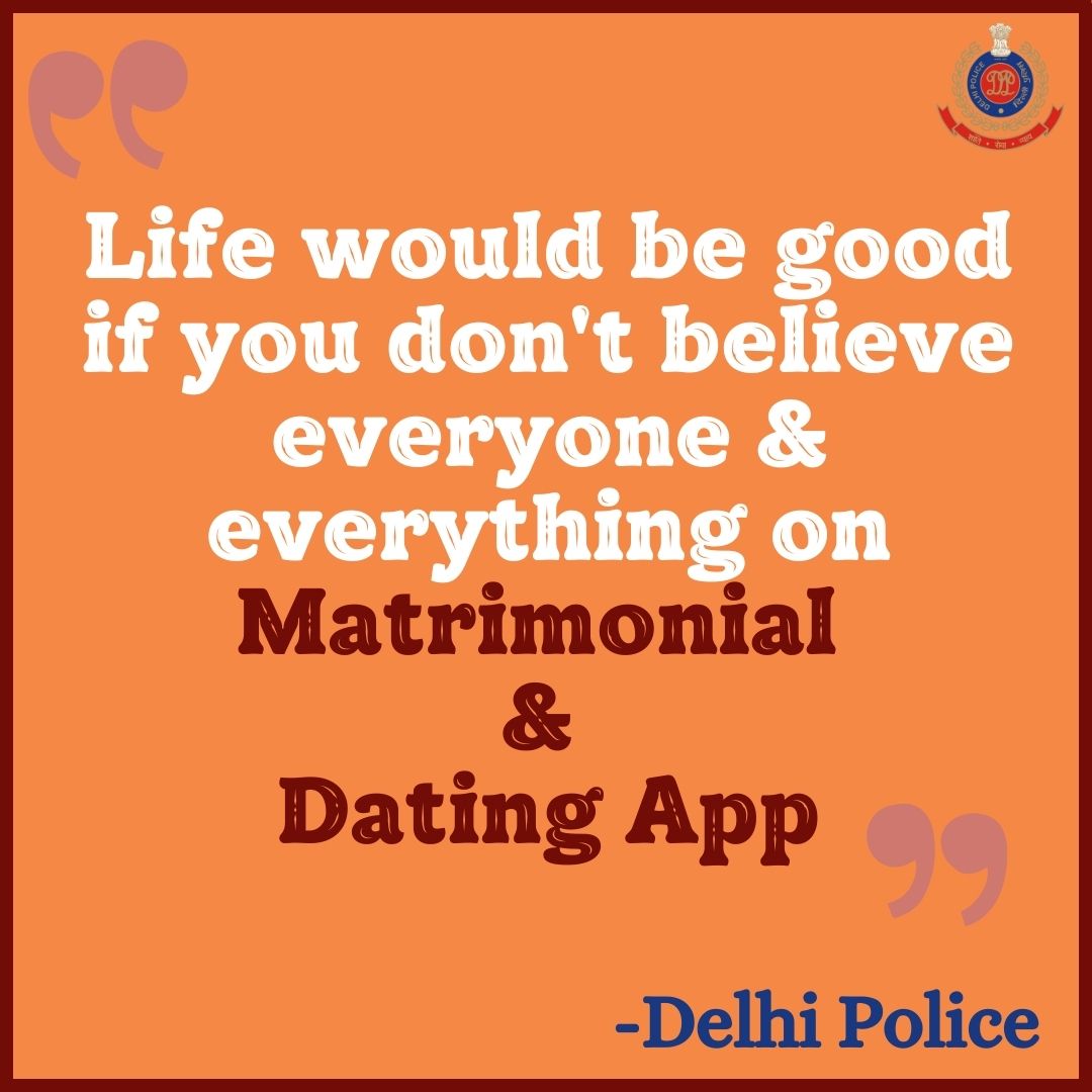 DelhiPolice's tweet photo. Issued In Public Interest!

#CyberDatingAlert
#CyberSafety
@DCP_CCC_Delhi https://t.co/F6l3tdiYU8