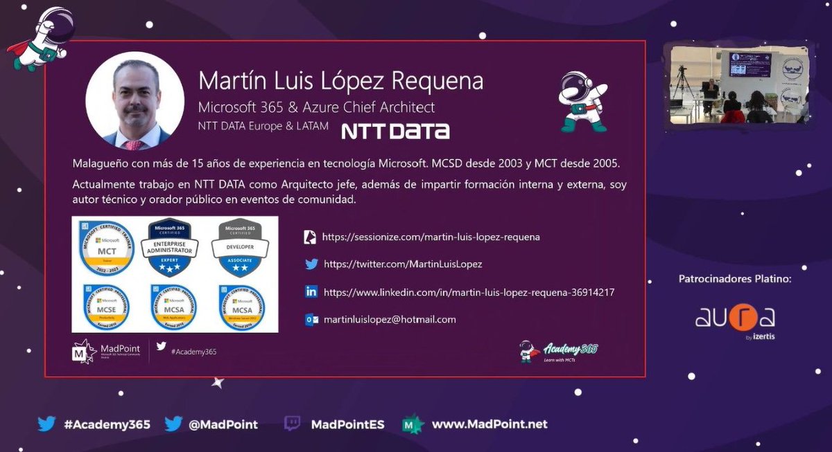 Damos paso a todo un veterano en el #Academy365 @MartinLuisLopez con su charla '⬆️ Migración de SharePoint On-Premise a SharePoint Online' Nos esta enseñando cual es la mejor estrategia de correcta migración #ModernLife #Twitch #MicrosoftViva #PowerPlatform #SharePoint