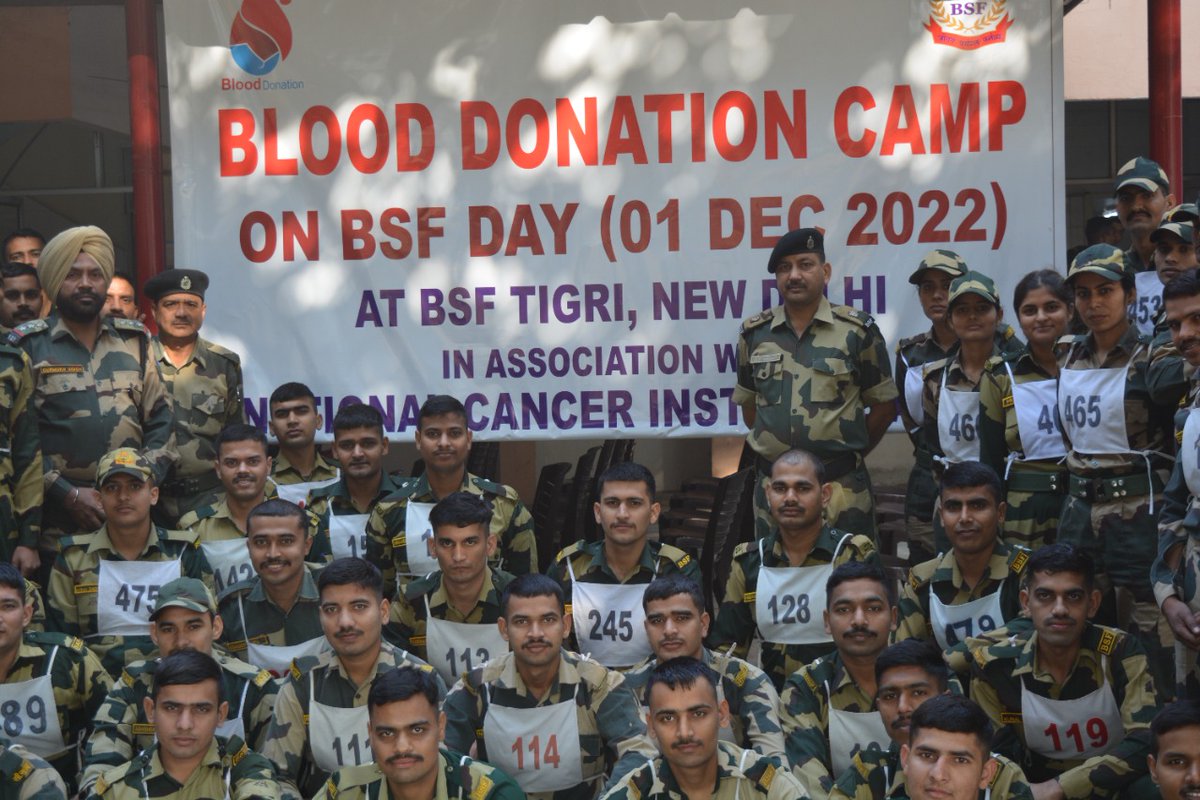 BSF_BICIT's tweet photo. #BSFRaisingDay2022
#BloodDonation

Blood donation camp organised to celebrate #BSFRaisingDay 2022.

#BSFAt58 #BSF #BICIT
@BSF_India #FirstLineOfDefence https://t.co/8XTgA8r0fm
