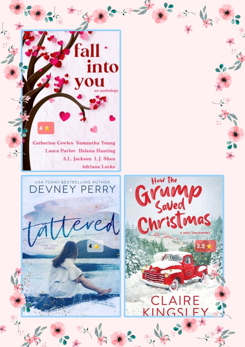 Tattered by @devneyperry lovely reread 😍
Fall into you - an anthology
and my first holiday story this year
How the Grump saved Christmas by Claire Kingsley 🎄