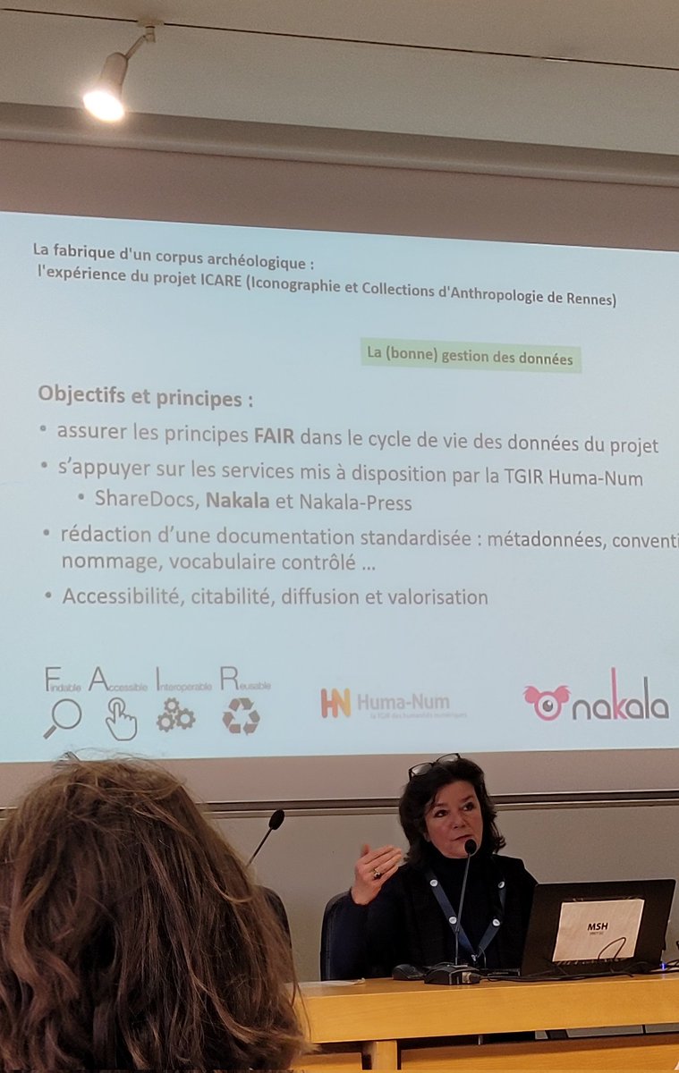 AJoffres's tweet photo. Colloque #MASA #J2 sur la base de projets et d'expériences concrètes, les services d'@Huma_Num mis en avant #researchcommunities #SSH #Archaeology #fairdata #archaeologicaldata #communitiessupport #researchinfratructure https://t.co/RmMEssGxLS
