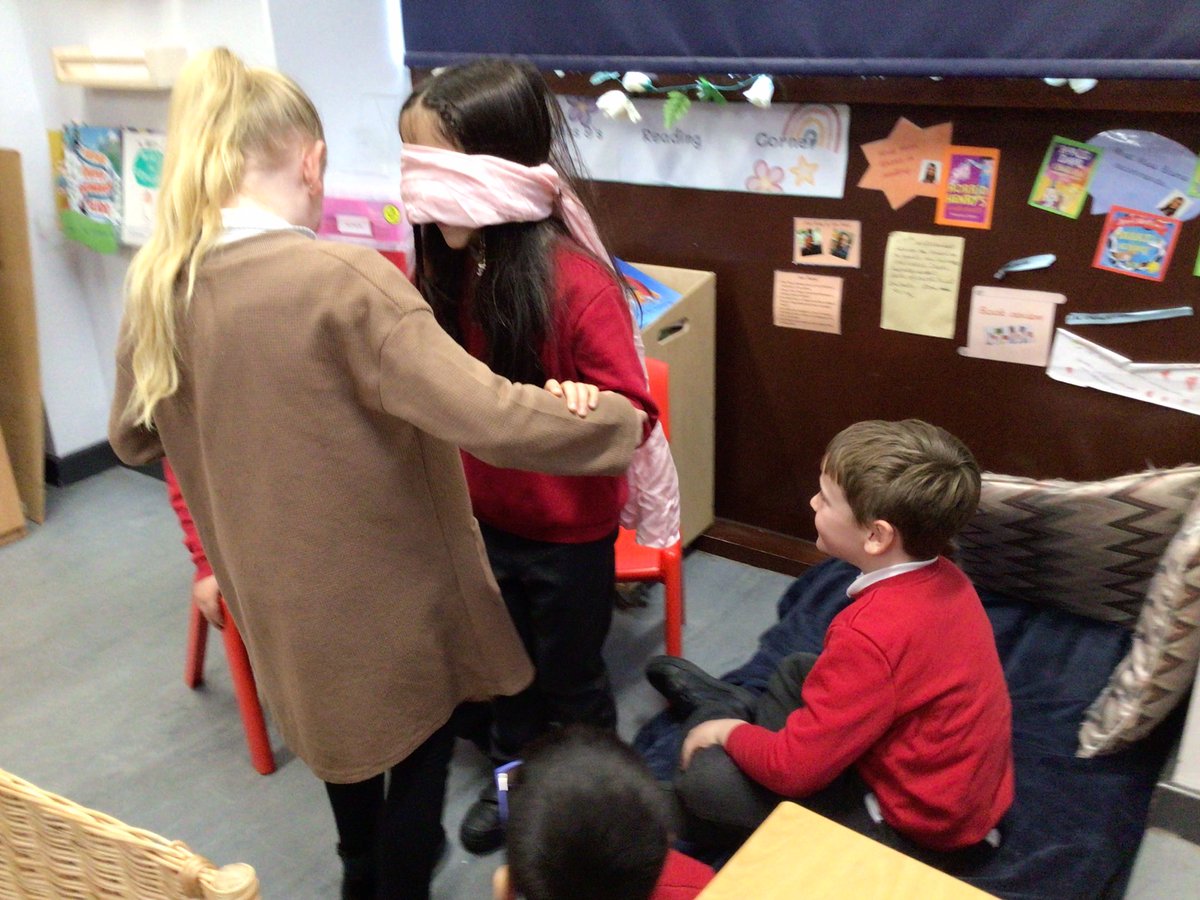 For international disability day we were thinking about those who are blind and how it’s important to support them correctly. We used words like ‘watch out’ instead of ‘stop’ whilst guiding them to a chair with obstacles in the way. <a href="/MrsClarkeKMPA/">Mrs Clarke KMPA</a> <a href="/miss_boweKMPA/">Miss_Bowe KMPA</a> @kestrelmead