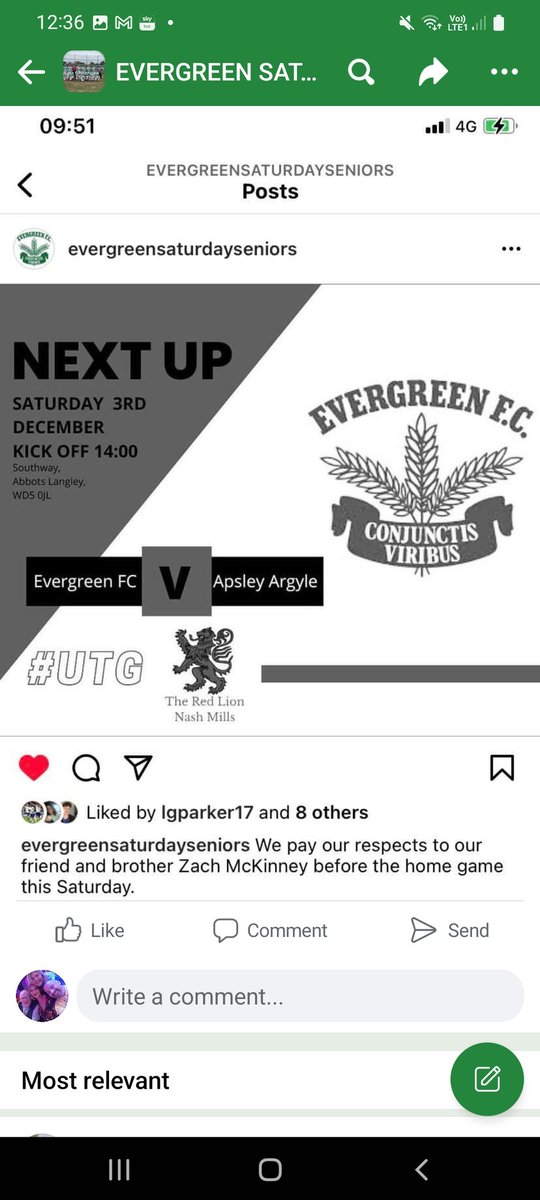graham130476's tweet photo. Will be an emotional game for many of the players at #evergreenfc good luck to the first team for saturday https://t.co/Hanbqmb7oo