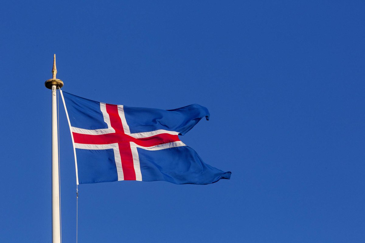 Флаг исландии на