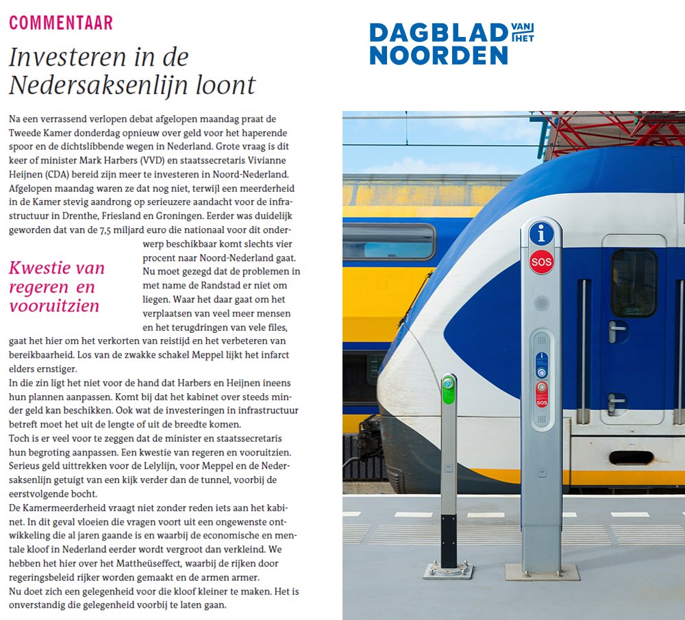 𝐈𝐧𝐯𝐞𝐬𝐭𝐞𝐫𝐞𝐧 𝐢𝐧 𝐝𝐞 𝐍𝐞𝐝𝐞𝐫𝐬𝐚𝐤𝐬𝐞𝐧𝐥𝐢𝐣𝐧 𝐥𝐨𝐨𝐧𝐭 
#nedersaksenlijn <a href="/2eKamertweets/">Tweede Kamer</a>