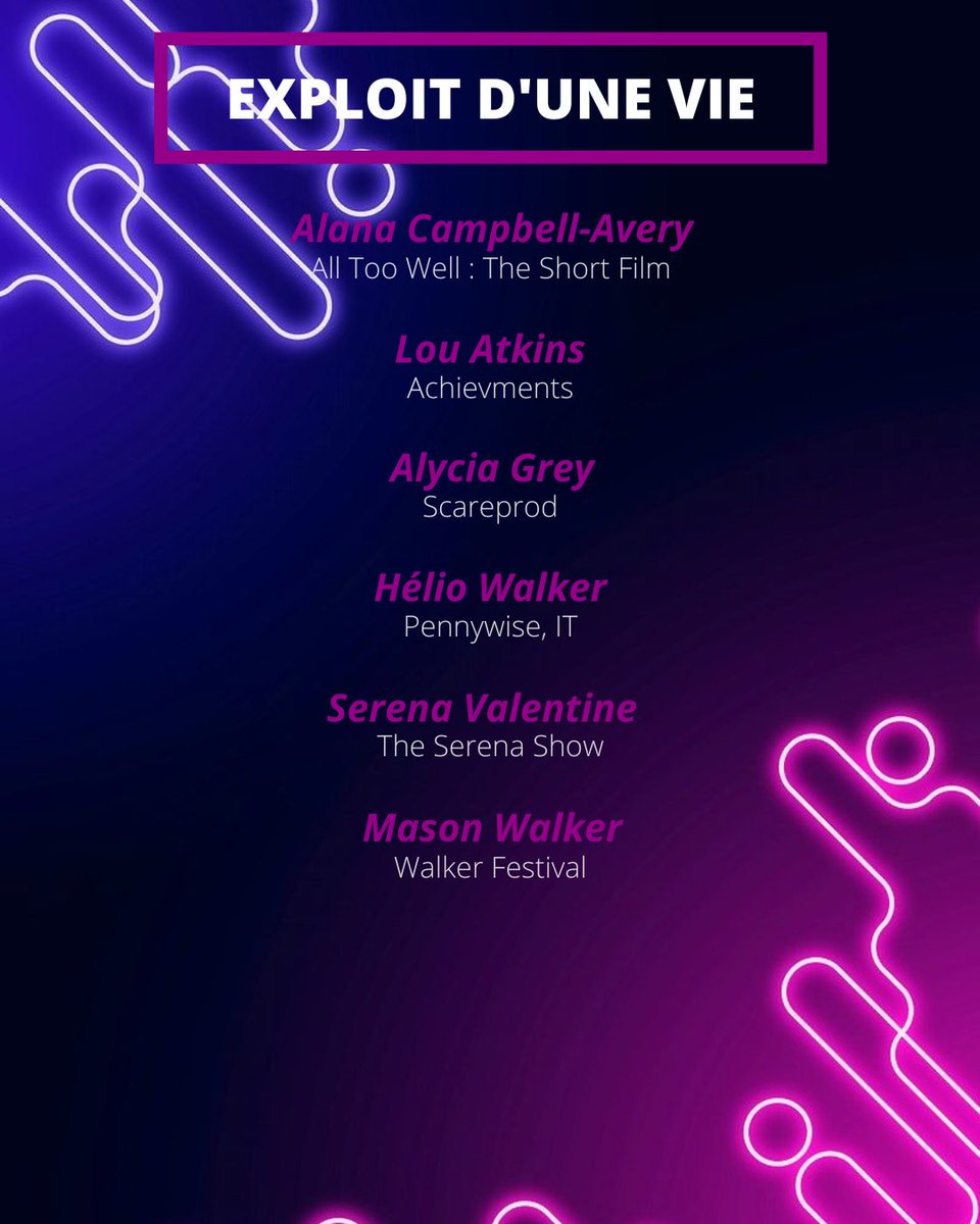 ⠀⠀⠀⠀╱ ❛ EXPLOIT D'UNE VIE ❜
⠀⠀ ⠀⠀ ⠀⠀┊les nommés sont...

⭐️ @astresoIaire 
⭐️ <a href="/Ioupiotte/">liberian girl</a> 
⭐️ <a href="/borntodve/">. ݁⋆ ۶ৎ ݁˖ . ݁ ALYCIA GREY</a> 
⭐️ <a href="/pxrfxctpro/">ッ Hélio Walker Pro</a> 
⭐️ <a href="/REMEWBERME/">x</a> 
⭐️ <a href="/wickedmoans/">‎‏ًً</a>