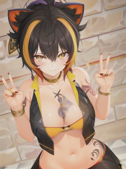 スマホアプリのAI流行ってるぽいのでやってみたけど、サーバー重すぎてなかなか出力されなかった
やっとまともなの来た、原神にいそう笑 