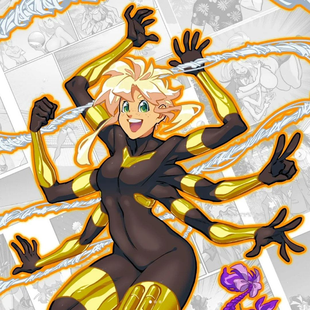 AltercomicsST's tweet photo. Artwork for Spinnerette. Art by @dewnoir.
Commissions are now open. Inquiries by private message, please.
#spinnerettecomic #kickstarter #campaing #superhero #indiecomics #krazykrow #comicbook #spider #sixarms #mechamaid #purplehair #spiderweb #comics #comic #comicart https://t.co/RrBtdyOcHQ