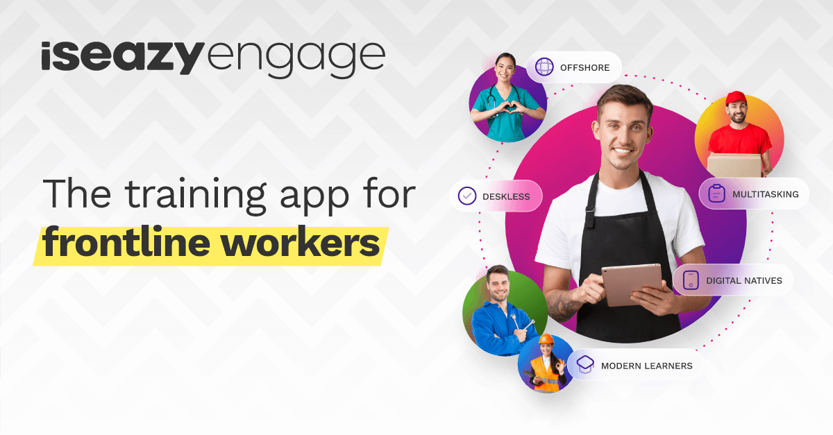 isEazy's tweet photo. Increasing your frontline workers engagement and productivity?🚀Discover #isEazyEngage! All in one place to engage your frontliners with an app developed for them. 

Training, communication, knowledge and task management, in the palm of their hands➡ https://t.co/OEDYYrnJ2A https://t.co/S2FmsiLvFY