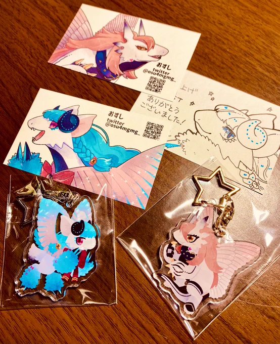 アップが遅くなりましたがすしさん( )のアクキー到着しておりました!!素敵なイラストまで!!大切にさせていただきますありがとうございます!!! 
