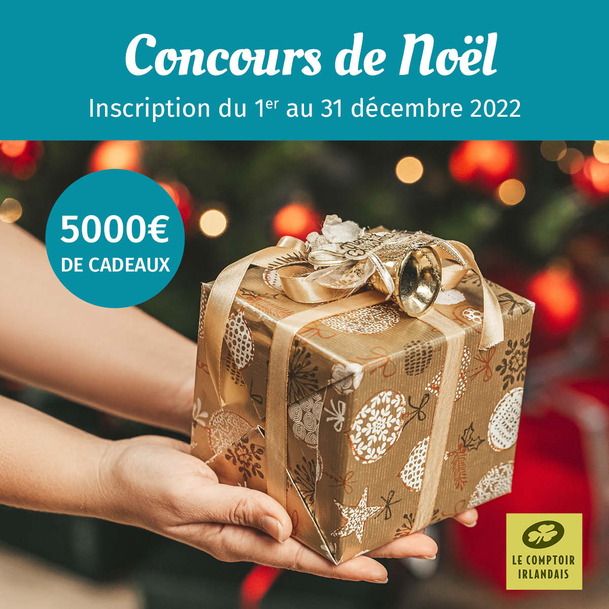 Du 1er au 31 décembre 2022, participez à notre Grand Concours de Noël. 🎁Plus d'une centaine de lots à remporter ! Inscrivez-vous au tirage au sort et partagez le concours. Bonne chance à tous ! 
Inscription▶️concours.comptoir-irlandais.com
#Concours #Noel