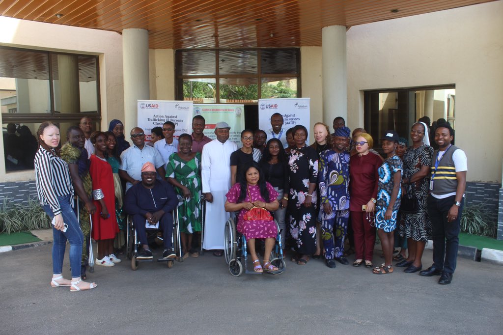 AbujaJdpc's tweet photo. Reps. from the Private Sector and also on Wednesday 30/11/2022, reps. from different groups of People With Disability (PWD) also engaged with the cluster on best strategies of countering trafficking in persons
#FundNAPTIP
#SayNoToHumanTrafficking
#ConfiscateTraffickingProceeds https://t.co/j7iXenjXoJ