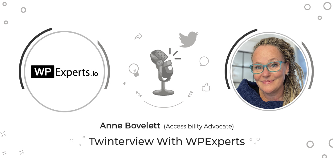 wpexpertsio's tweet image. Anne Bovelett @Bovelett (Accessibility Advocate) Twinterview With WPExperts 🎙

#WPExperts #Twinterview #AnneBovelett #Accessibility #Advocate #WordPress