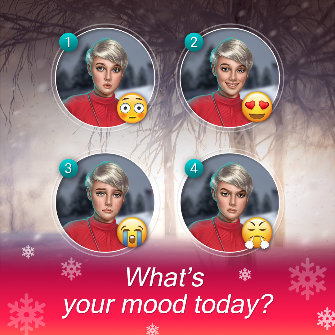 ChaptersSecrets's tweet photo. The most wonderful time of the year is here! Finally it's time to put up a tree!🌲❄️🍊 How do you feel today? Show us your mood in the comments!👇 

Psst... We have lots of new episodes coming your way! Stay tuned!⚡️

#visualnovel #love #interactivestory #choicesgame #winter https://t.co/BPC5VtuAgP