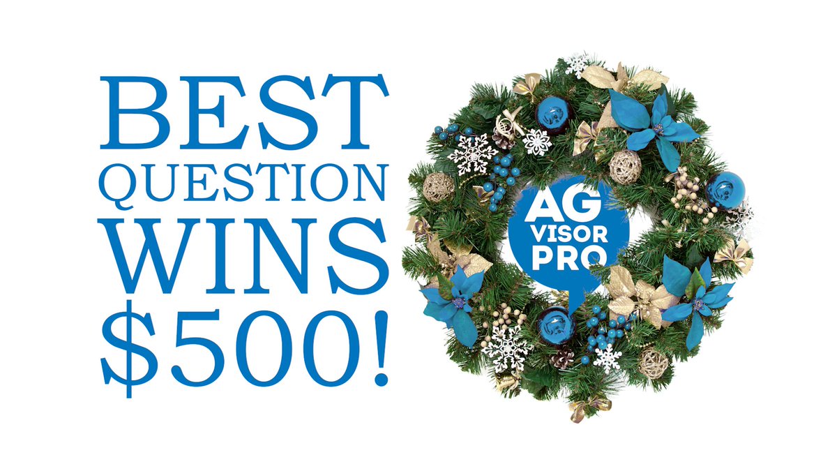 This holiday season, enter to win a $500 Christmas Bonus courtesy of AGvisorPRO. The best question asked throughout the month wins! Need advice on selling your grain? Pondering input acquisition? Ask the network of experts on the AGvisorPRO app. remote.ag/3AZjkps