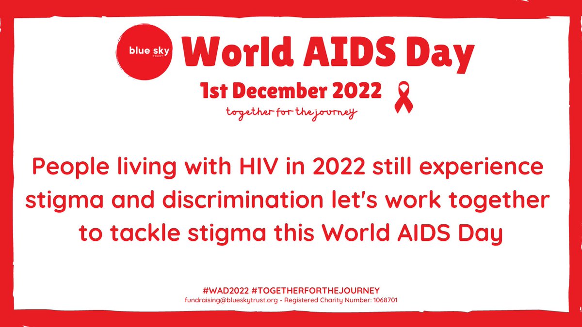 Today is World AIDS Day and stigma still exists, please always be kind and understanding #WAD2022, all donations welcome justgiving.com/campaign/WAD20…