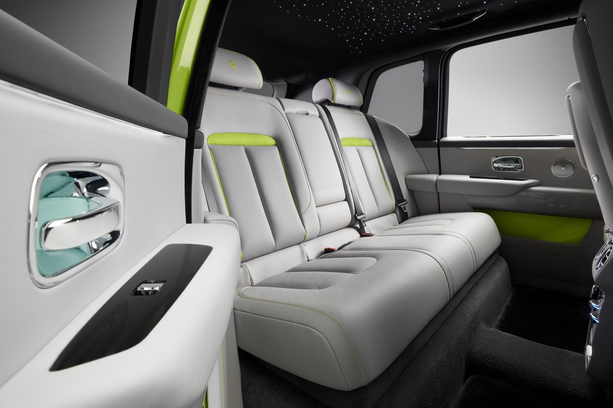 rollsroycecars's tweet photo. The Cullinan – Inspired by Fashion Re-Belle Collection reimagines #RollsRoyceCullinan with the colours, textiles, and accessories that define contemporary fashion movements. https://t.co/TBKYRP58xm
