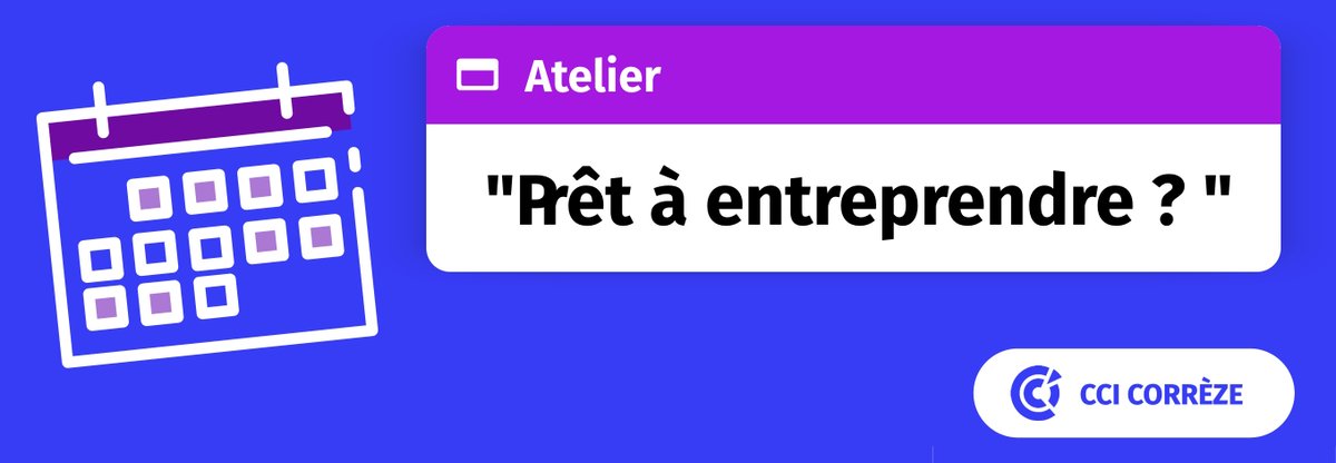 [Entrepreneuriat]
L'aventure de la création d'entreprise vous tente ?
🔹 Inscrivez-vous à nos ateliers "Prêt à entreprendre" : entrepreneuriat@correze.cci.fr
👉 Prochain atelier à la CCI à Brive, de 9h30 à 12h, le 15 déc.
📌 Plus d'infos : bit.ly/3idIzda
#correze #CCI