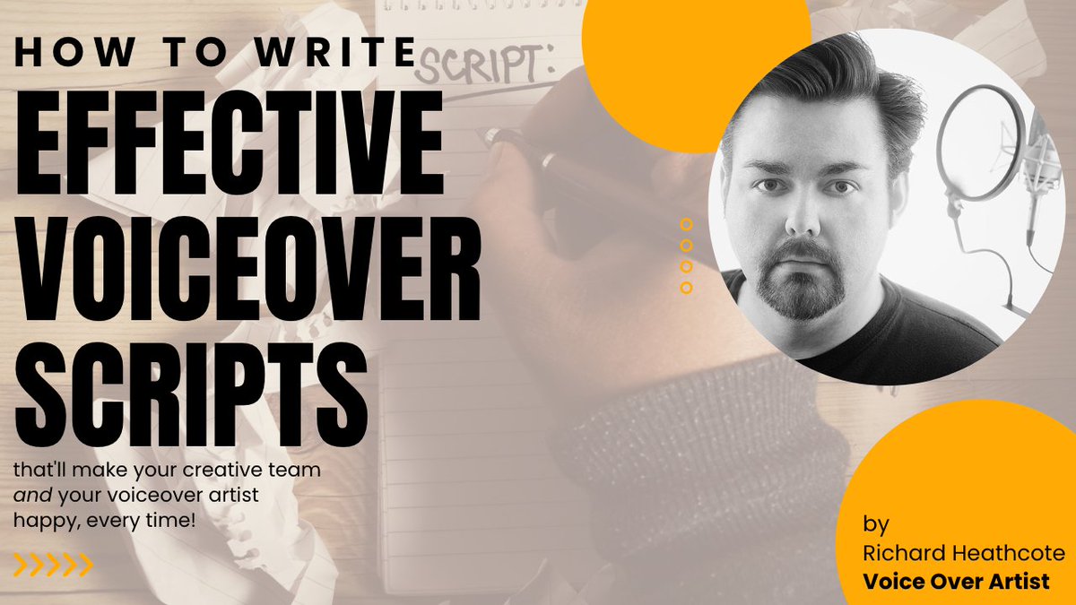 How To Write Effective Voiceover Scripts - a new blog. Talks about my new #ebook on this very subject. richardheathcote.co.uk/how-to-write-e…  #scripts #copywriting