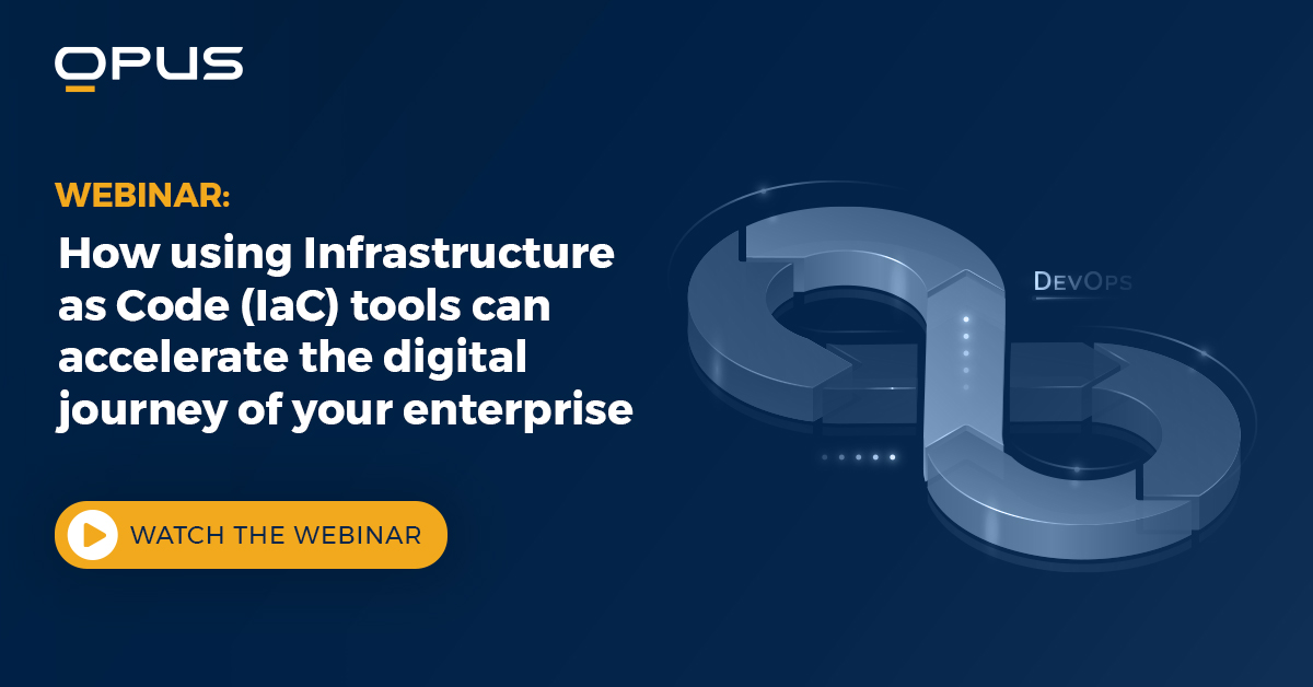 OpusTechGlobal's tweet image. What are the challenges your organization faces in terms of DevOps implementation❓
 
In our last webinar, we discussed how IaC could boost your DevOps journey. Tune into the webinar recording to get more insights⏩bit.ly/3tHwi7q

#OpusTalksDevOps #Webinar #IaC #DevOps