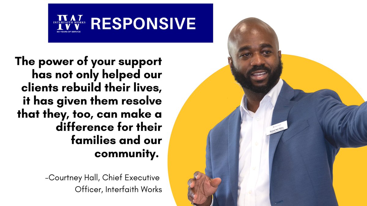 InterfaithWorks's tweet photo. This is the power of your support! With your help, many of our 35k clients built pathways to stability for themselves. Now, they are paying forward the kindness you have shown. Read the impacts of your donations at https://t.co/by5NF3fICu.
#IWresponsive #becausetogetherwecan https://t.co/BgXqLcoJek