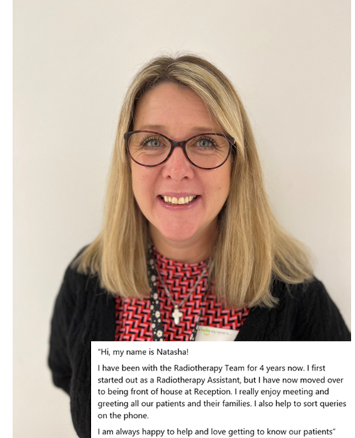 UHSradiotherapy's tweet photo. Meet another lovely member of our Reception Team @UHSFT Natasha, but we know her as Tash. ❤ #UHSFT #UHSRT #WeAreUHS #patientsafety #cancertreatment #radiotherapy https://t.co/HABtClnaeJ