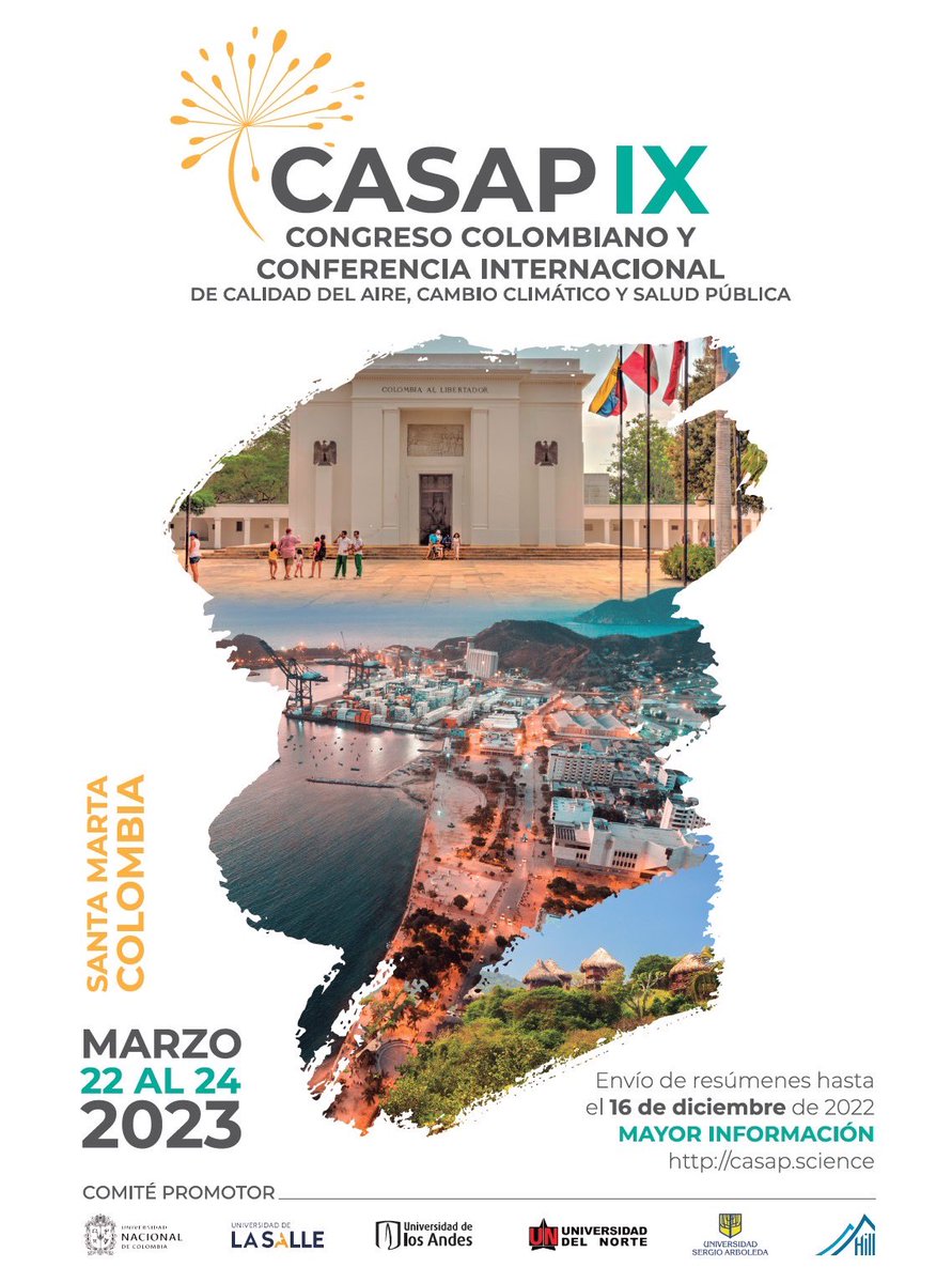 41_CLIAS's tweet photo. @unisalle hace parte del Comité Organizador CASAP, cuya novena versión se realizará en la ciudad de Santa Marta del 22 al 24 de marzo de 2023.

Se acerca el plazo de envío de resúmenes (16/12/2022). No te quedes fuera de este grandioso evento 🤩

Visita: https://t.co/2MDIAOpxE9 https://t.co/QVjnSaZHi3