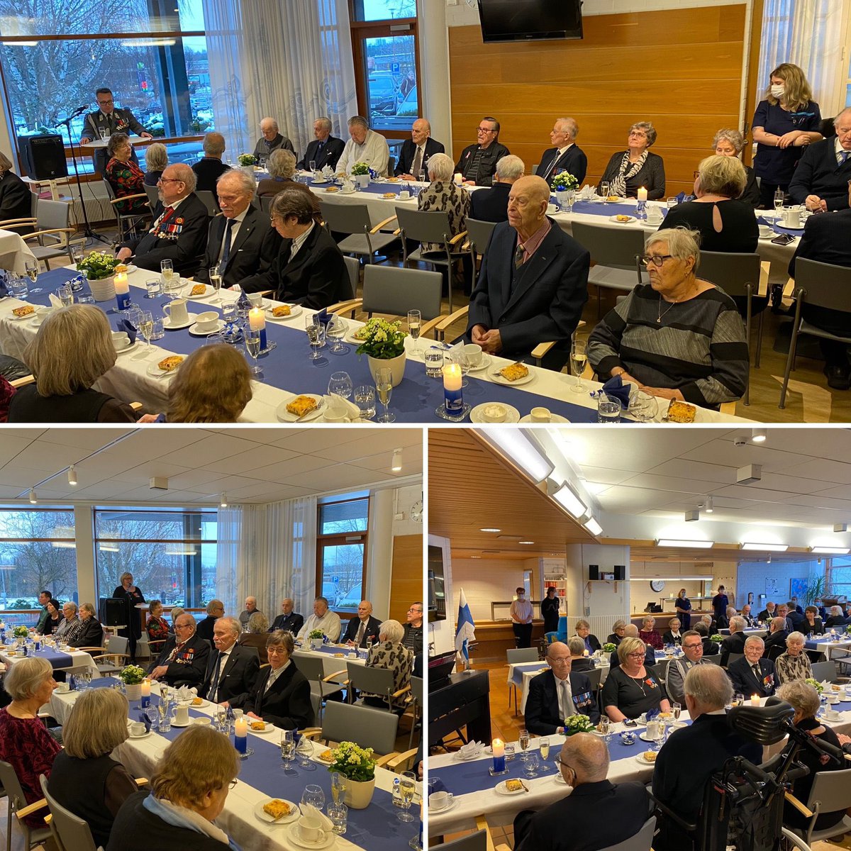 OKKSkuntoutus's tweet photo. Tunnelmia lämminhenkisestä itsenäisyyspäiväjuhlastamme.
Kiitos vapaasta Suomesta #sotiemmeveteraanit ❤️🇫🇮 Mukana joukkoa talvisodan veteraaneista lapsena vammautuneisiin
Tervetulopuhe tj @KatjaIlvonen 
Kiitos PV:n tervehdyksestä esikuntapäällikkö evl Matti Heininen @KaartinJR https://t.co/UwNFYfKEcv